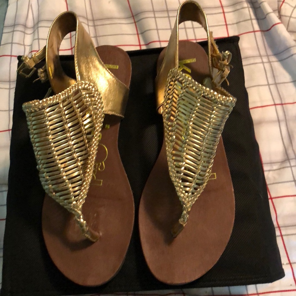 Gold sandals